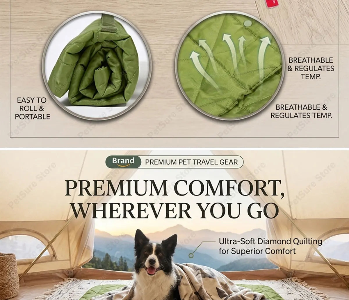 New Pet Dog Picnic Travel Mat Waterproof Foldable Portable Bed Blankets Outdoor Universal All Breeds Dog Lightweight Camping Mat