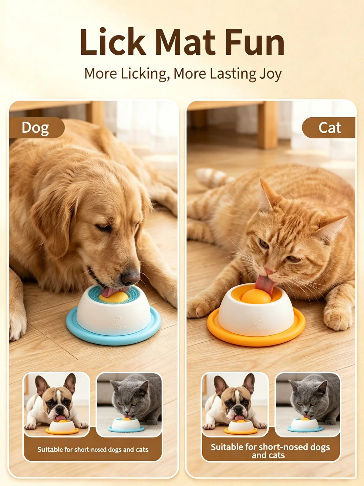 2026 New Non-Slip Pet Licking Bowl with Slow Food Design Educational Toy for Dogs/Cats Fun And Engaging Feeding Solution