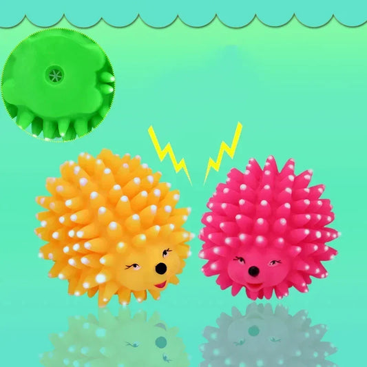 Realistic Hedgehog Soft Squeaky Pet Dog Ball Toys For Small Dogs Rubber Chew Puppy Toy Dog Stuff Dogs Toys Pets Training Dental
