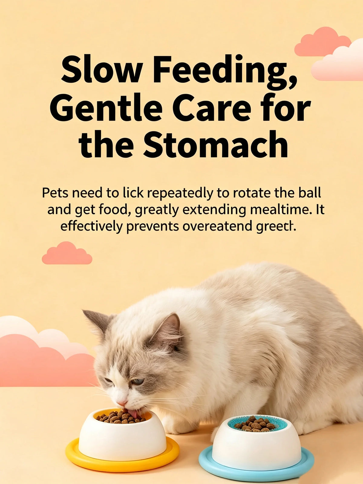 2026 New Non-Slip Pet Licking Bowl with Slow Food Design Educational Toy for Dogs/Cats Fun And Engaging Feeding Solution