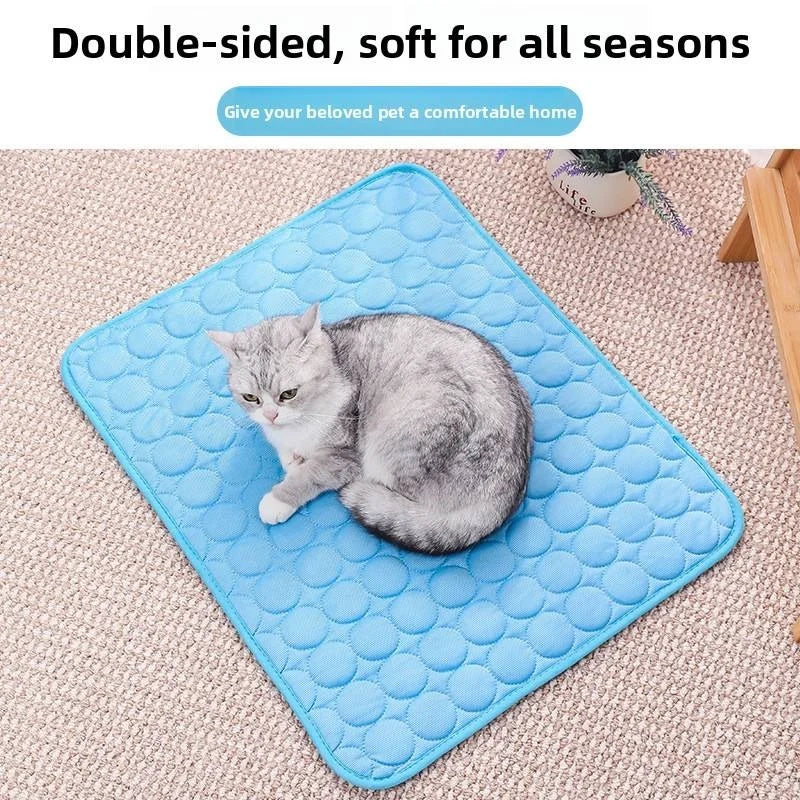Summer Pet Ice Silk Cooling Mat Heat Dissipation Sleeping Pad Durable Cool Blanket Nest Bed Cushion For Small Medium Large Dogs