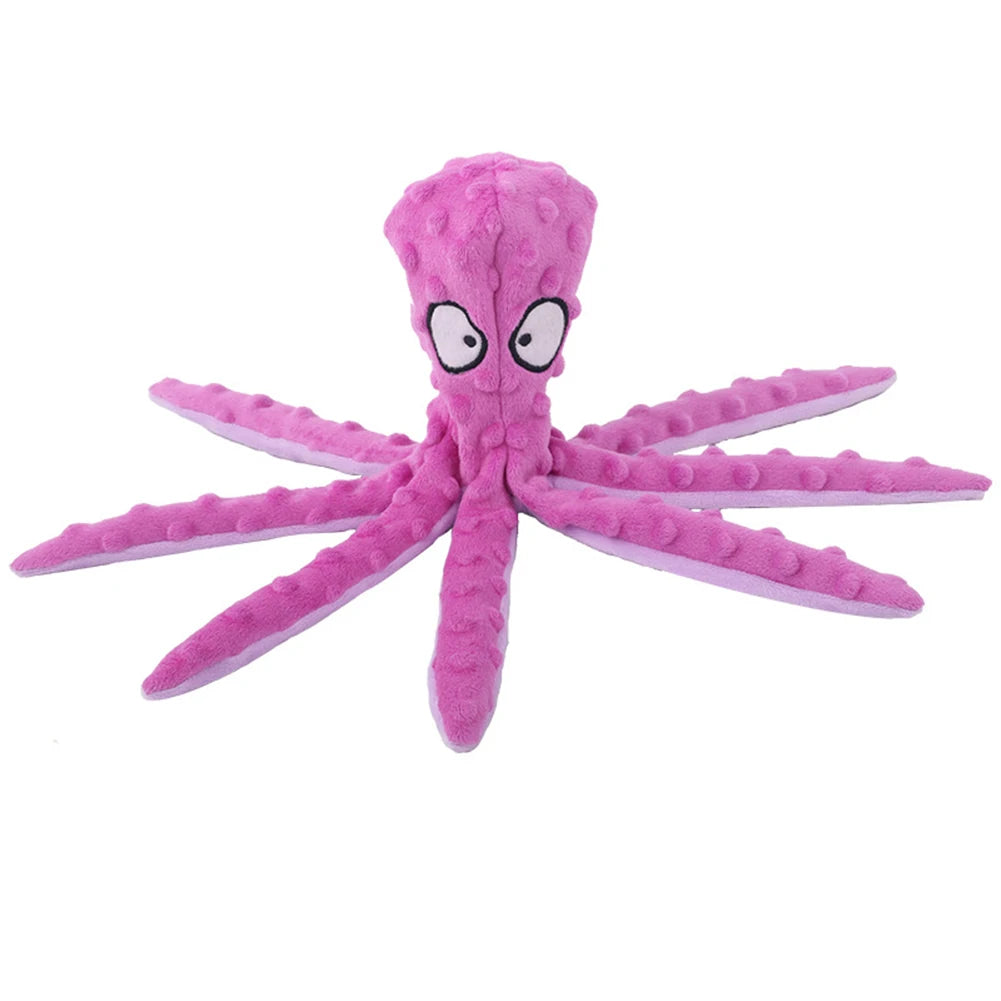 2Pcs Pet Plush Toy Octopus Dog Interactive Toy Indestructible Bite Resistant Sound Puppy squeaky Octopu Dogs Rattle Toys Supplie