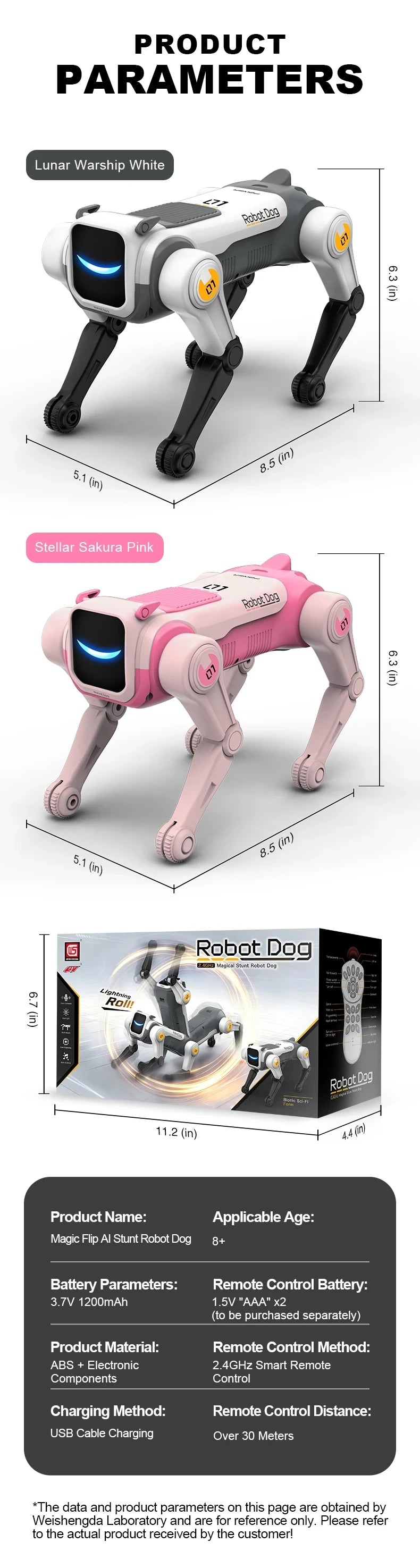 RC Mechanical Dog Intelligent AI RC Robot Dog Voice Command Programmable Singing Dancing Electronic Stunt Bionic Smart Robot Dog