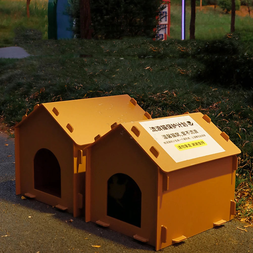 Stray Cats House Outside Cat House Foldable Cat Outdoor House Collapsible Insulated Pet House for Indoor Outdoor Use